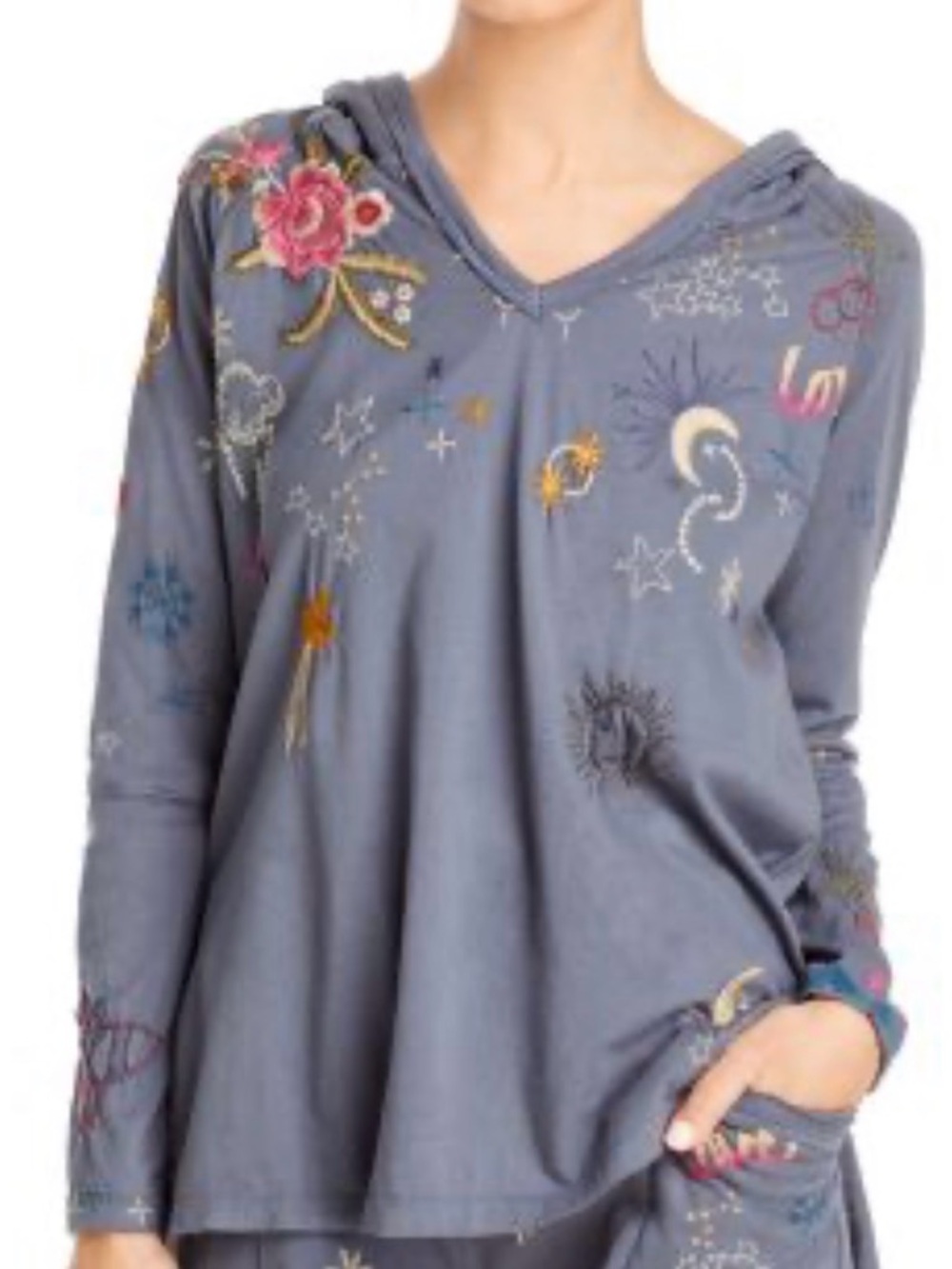 IN SEARCH OF: Johnny Was Kai Beach Embroidered Hoodie